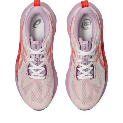 ASICS Novablast 5 Violet / Rose – White / Coral Reef – vue du dessus