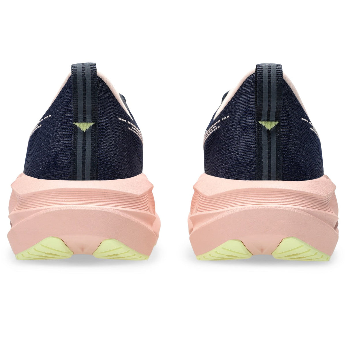 ASICS Novablast 5 Femme Bleu marine-Rose / Midnight-Breeze — vue arrière (1012B765-400)