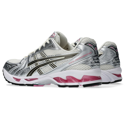 ASICS GEL-Kayano 14 Crème / Rose clair – paire en vue trois-quarts opposée