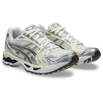 ASICS GEL-Kayano 14 Blanc / Ivoire – paire en vue trois-quarts avant