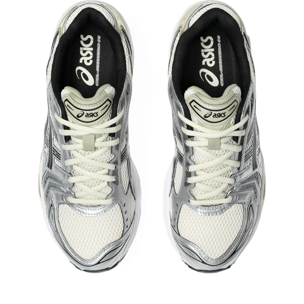 ASICS GEL-Kayano 14 Beige / Argent – vue du dessus