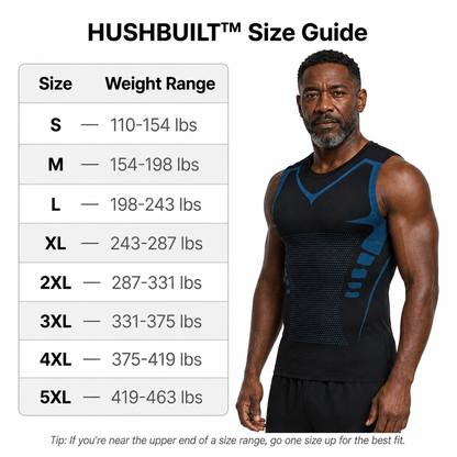 HushBuilt™ Ionic Compression Vest | Look 15 Lbs Lighter The Second You Put It On