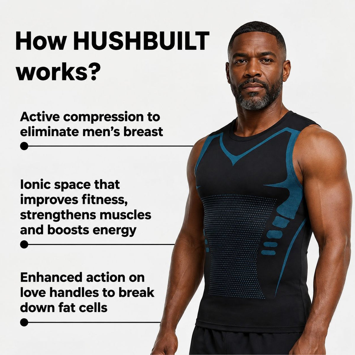 HushBuilt™ Ionic Compression Vest | Look 15 Lbs Lighter The Second You Put It On