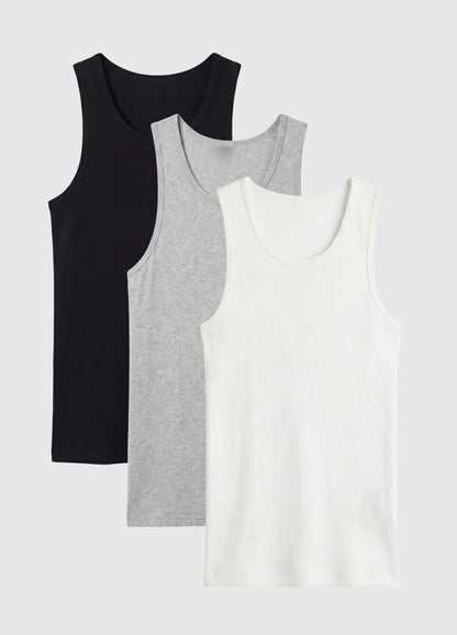 HushBuilt™ Everyday Cotton Tank 3-Pack