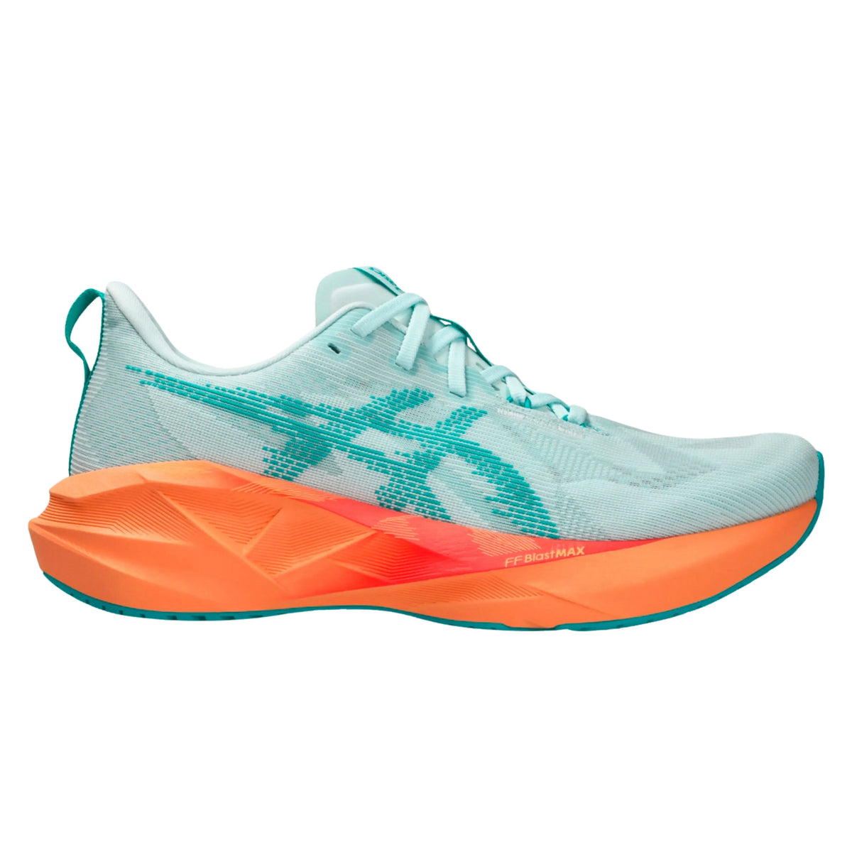 ASICS Novablast 5 femme – Aqua / Orange – vue 1