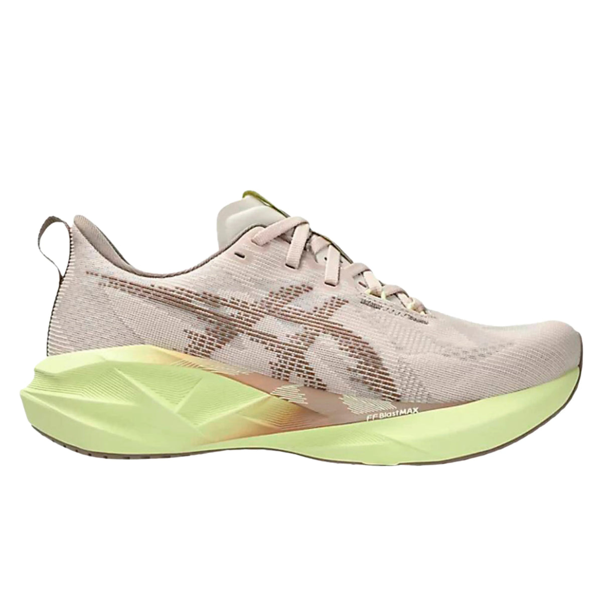 ASICS Novablast 5 femme – Beige / Vert citron – vue 1